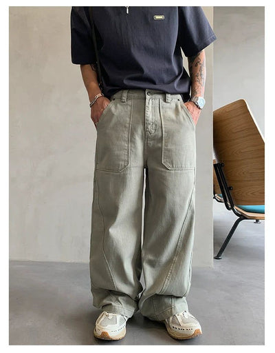 Hu Wide Pocket Comfty Jeans-korean-fashion-Jeans-Hu's Closet-OH Garments