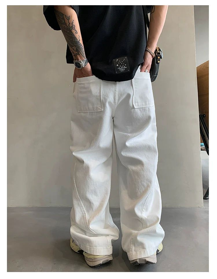 Hu Wide Pocket Comfty Jeans-korean-fashion-Jeans-Hu's Closet-OH Garments