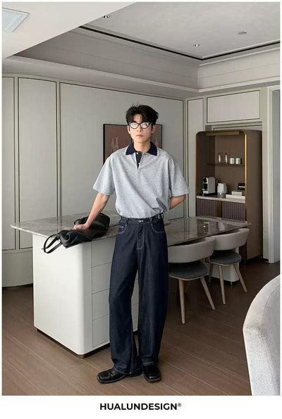 Hua Adjustable Waist Straight Jeans-korean-fashion-Jeans-Hua's Closet-OH Garments