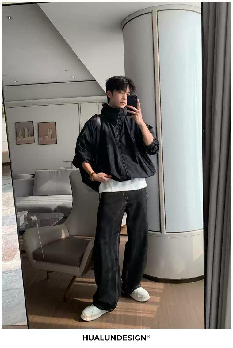 Hua Adjustable Waist Straight Jeans-korean-fashion-Jeans-Hua's Closet-OH Garments