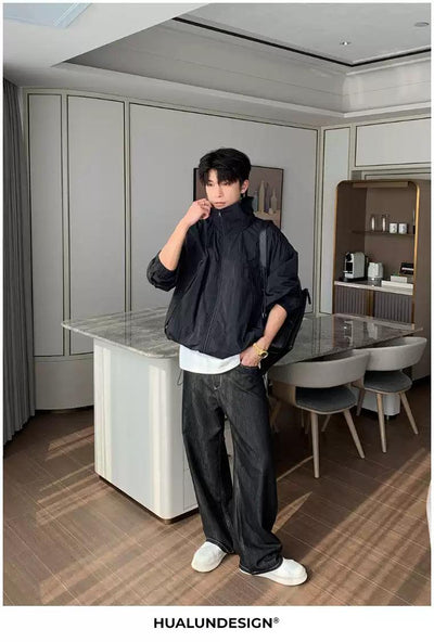 Hua Adjustable Waist Straight Jeans-korean-fashion-Jeans-Hua's Closet-OH Garments