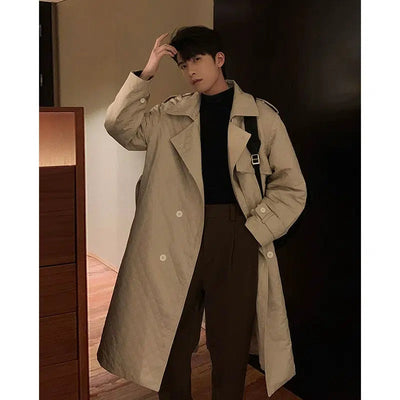 Hua Argyle Pattern Classic Long Coat-korean-fashion-Long Coat-Hua's Closet-OH Garments