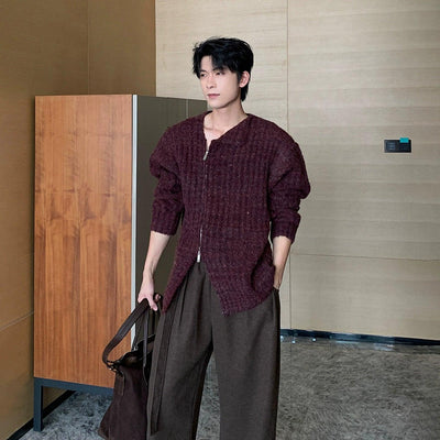 Hua Brushed Rib Knit Jacket-korean-fashion-Jacket-Hua's Closet-OH Garments