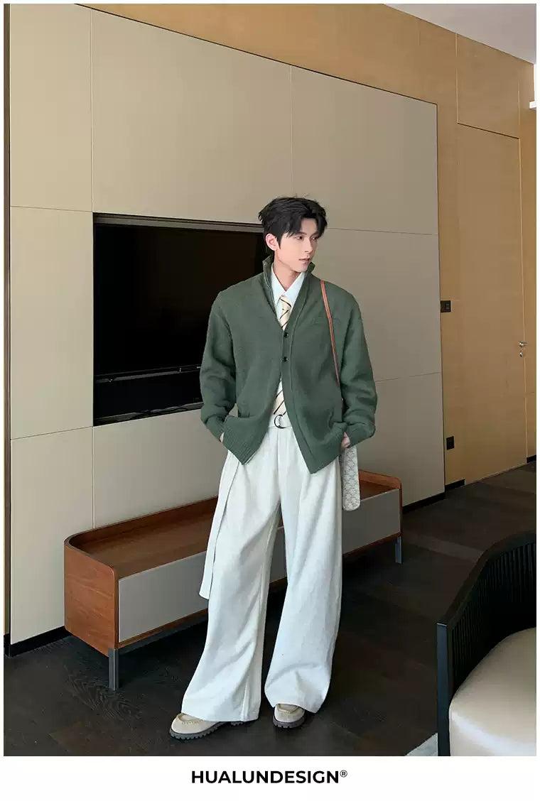 Hua Buckled Strap Wide Leg Trousers-korean-fashion-Trousers-Hua's Closet-OH Garments