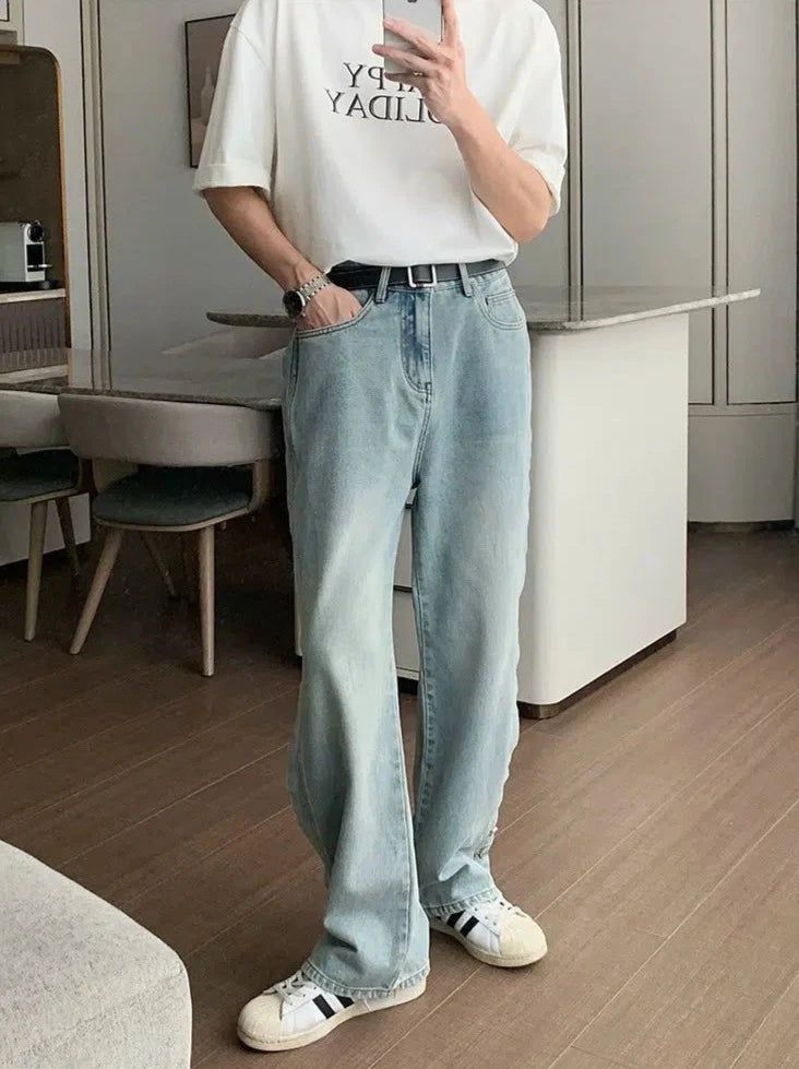 Hua Buttoned Sides Jeans-korean-fashion-Jeans-Hua's Closet-OH Garments