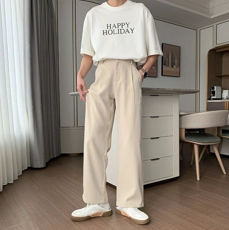 Hua Buttoned Versatile Shirt & Pants Set-korean-fashion-Clothing Set-Hua's Closet-OH Garments