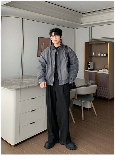 Hua Casual Seam Pleats Trousers-korean-fashion-Pants-Hua's Closet-OH Garments