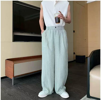 Hua Casual Vertical Striped Pants-korean-fashion-Pants-Hua's Closet-OH Garments