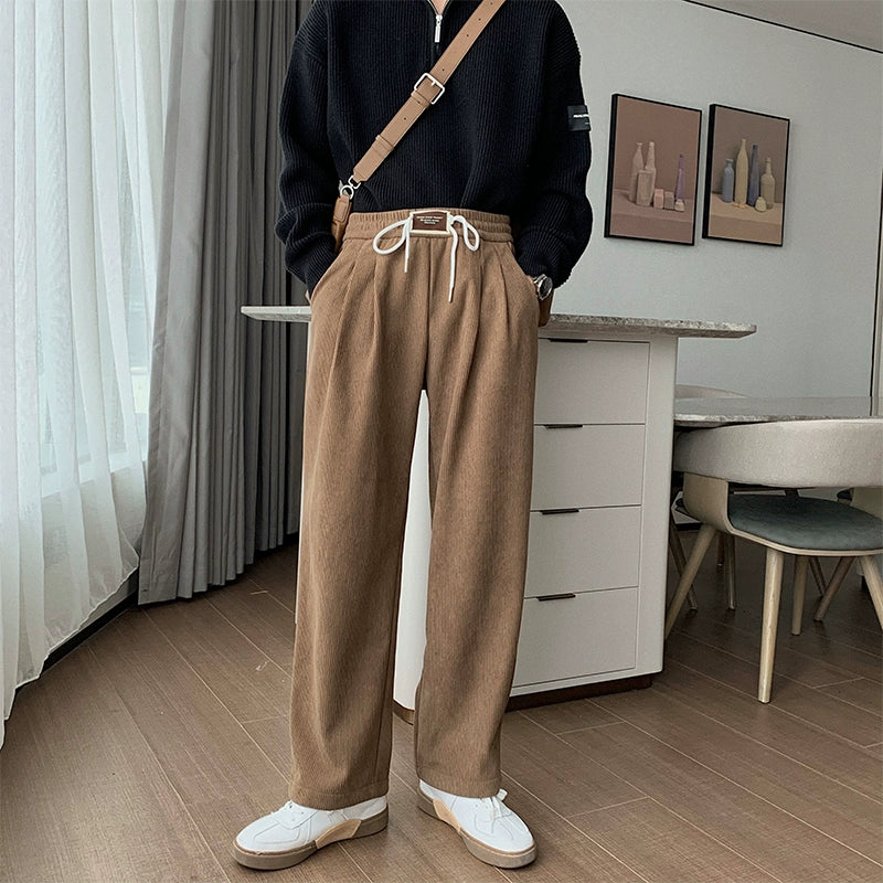 Hua Casual Wide Corduroy Pants-korean-fashion-Pants-Hua's Closet-OH Garments