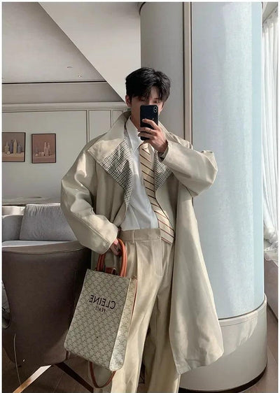 Hua Clean Fit Plain Long Coat-korean-fashion-Long Coat-Hua's Closet-OH Garments