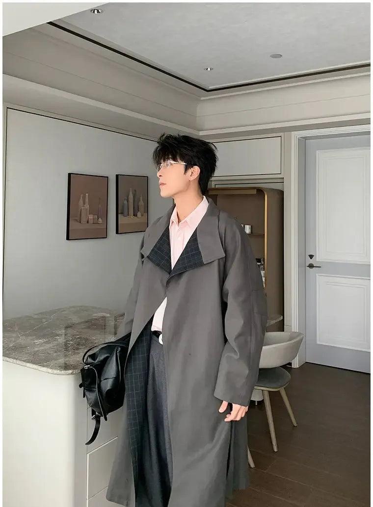 Hua Clean Fit Plain Long Coat-korean-fashion-Long Coat-Hua's Closet-OH Garments