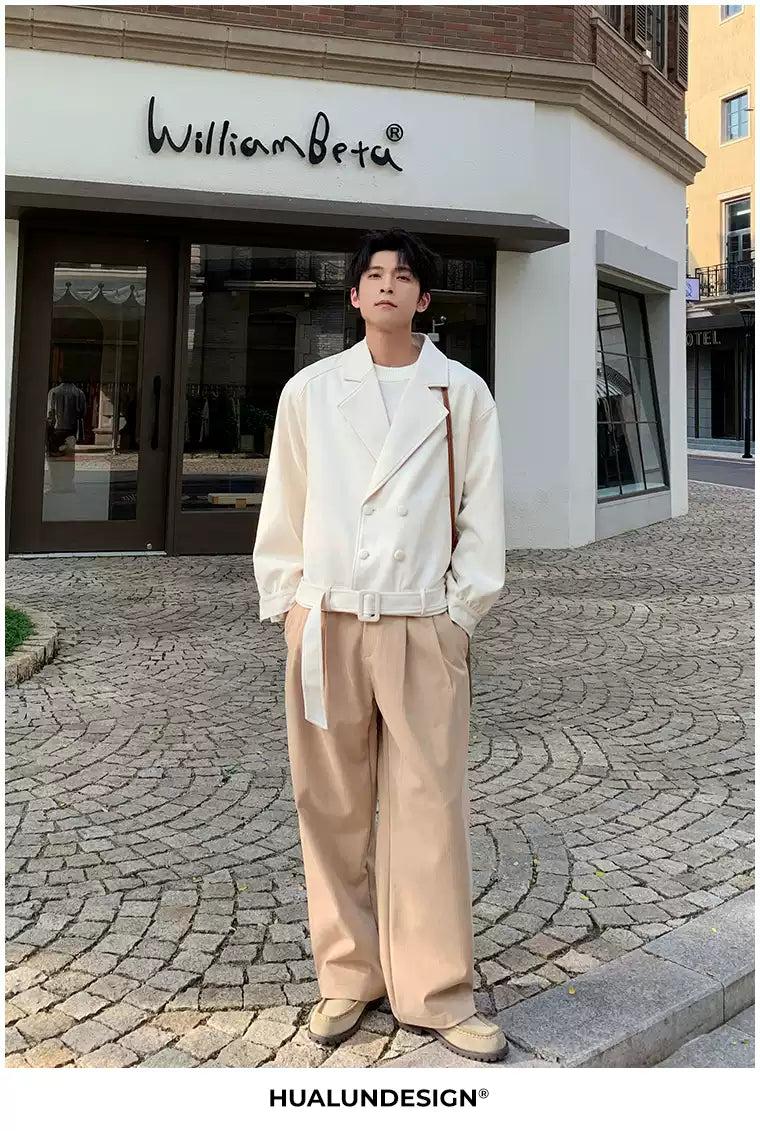 Hua Clean Fit Pleated Trousers-korean-fashion-Trousers-Hua's Closet-OH Garments