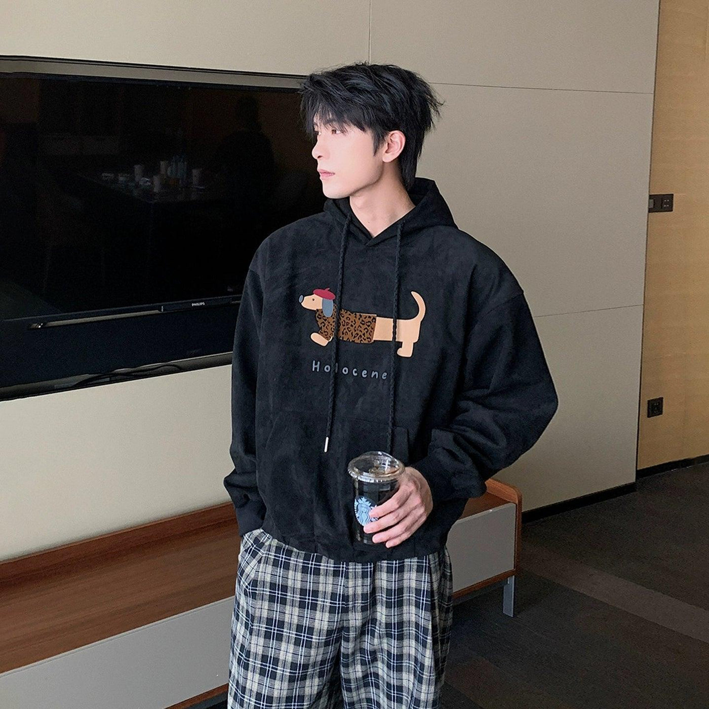 Hua Dachshund Dog Graphic Hoodie-korean-fashion-Hoodie-Hua's Closet-OH Garments