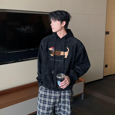 Hua Dachshund Dog Graphic Hoodie-korean-fashion-Hoodie-Hua's Closet-OH Garments