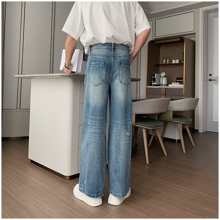 Hua Distressed Minimal Detail Jeans-korean-fashion-Jeans-Hua's Closet-OH Garments