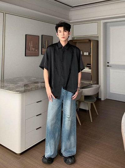 Hua Distressed Minimal Detail Jeans-korean-fashion-Jeans-Hua's Closet-OH Garments
