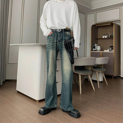 Hua Fade and Whiskers Classic Jeans-korean-fashion-Jeans-Hua's Closet-OH Garments