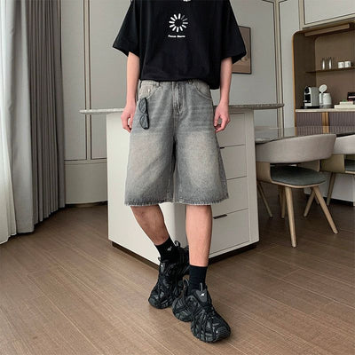 Hua Faded Retro Denim Shorts-korean-fashion-Shorts-Hua's Closet-OH Garments