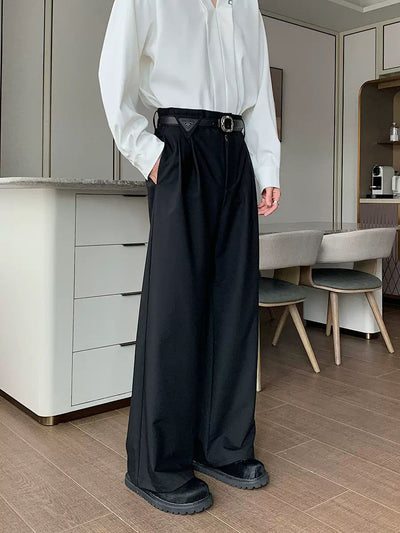 Hua Fold Pleats Drape Trousers-korean-fashion-Trousers-Hua's Closet-OH Garments