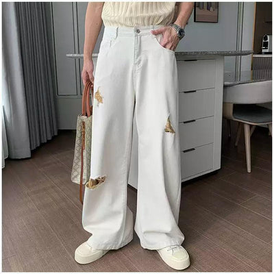 Hua Light Color Ripped Jeans-korean-fashion-Jeans-Hua's Closet-OH Garments