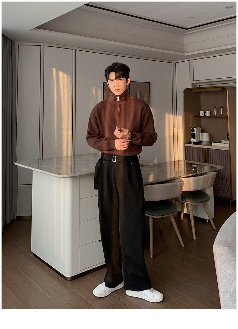 Hua Lined Knit Half-Zip-korean-fashion-Half-Zip-Hua's Closet-OH Garments