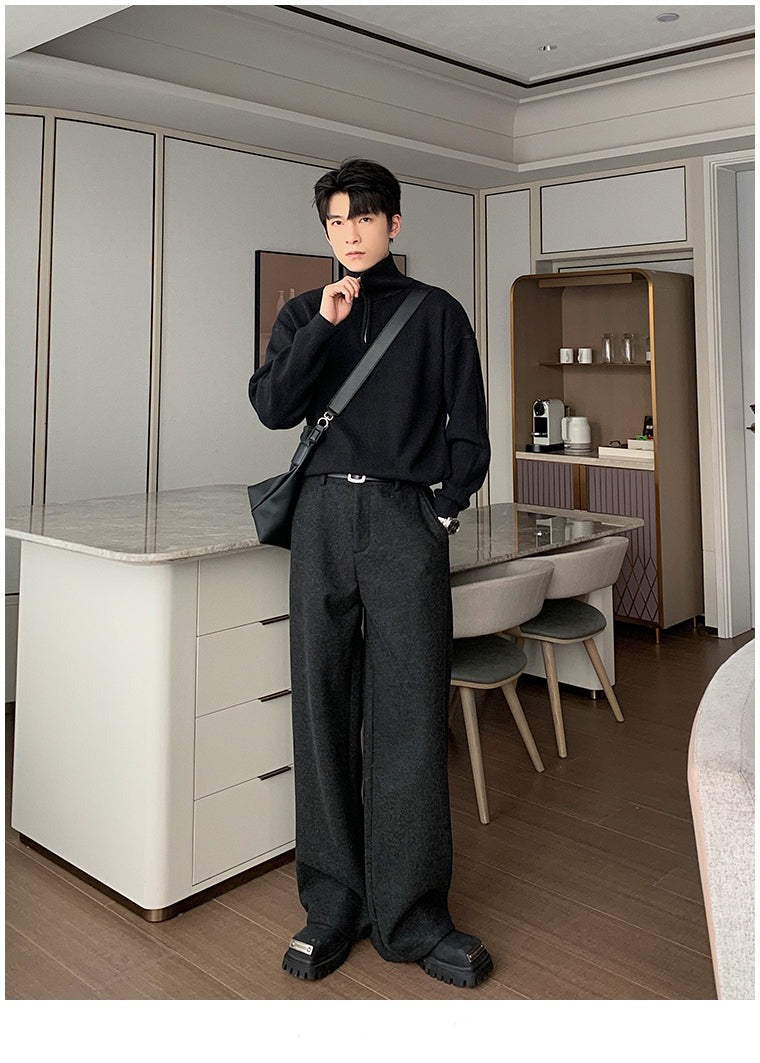 Hua Lined Knit Half-Zip-korean-fashion-Half-Zip-Hua's Closet-OH Garments