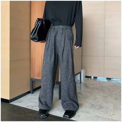 Hua Loose Fit Drapey Casual Trousers-korean-fashion-Trousers-Hua's Closet-OH Garments