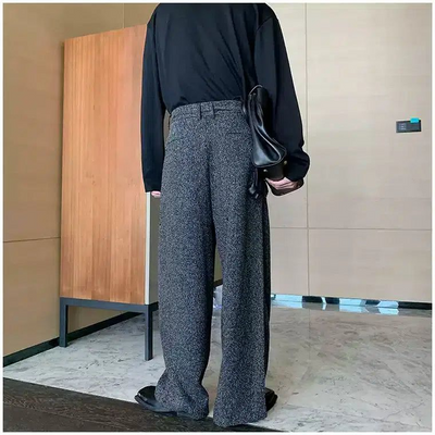 Hua Loose Fit Drapey Casual Trousers-korean-fashion-Trousers-Hua's Closet-OH Garments