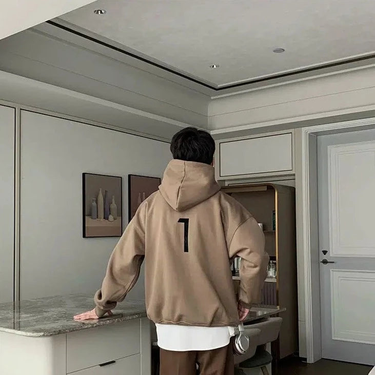 Hua Loose Fit Minimal Text HoodieJacket-korean-fashion-Jacket-Hua's Closet-OH Garments
