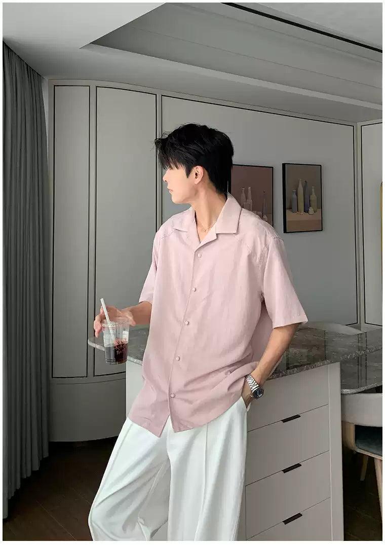 Hua Mini-Buttons Relaxed Fit Shirt-korean-fashion-Shirt-Hua's Closet-OH Garments