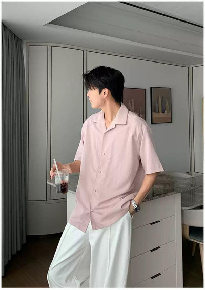 Hua Mini-Buttons Relaxed Fit Shirt-korean-fashion-Shirt-Hua's Closet-OH Garments