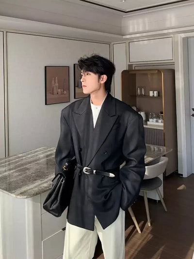 Hua Oversized Double-Breasted Blazer-korean-fashion-Blazer-Hua's Closet-OH Garments