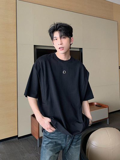 Hua Oversized Metallic Accent T-Shirt-korean-fashion-T-Shirt-Hua's Closet-OH Garments