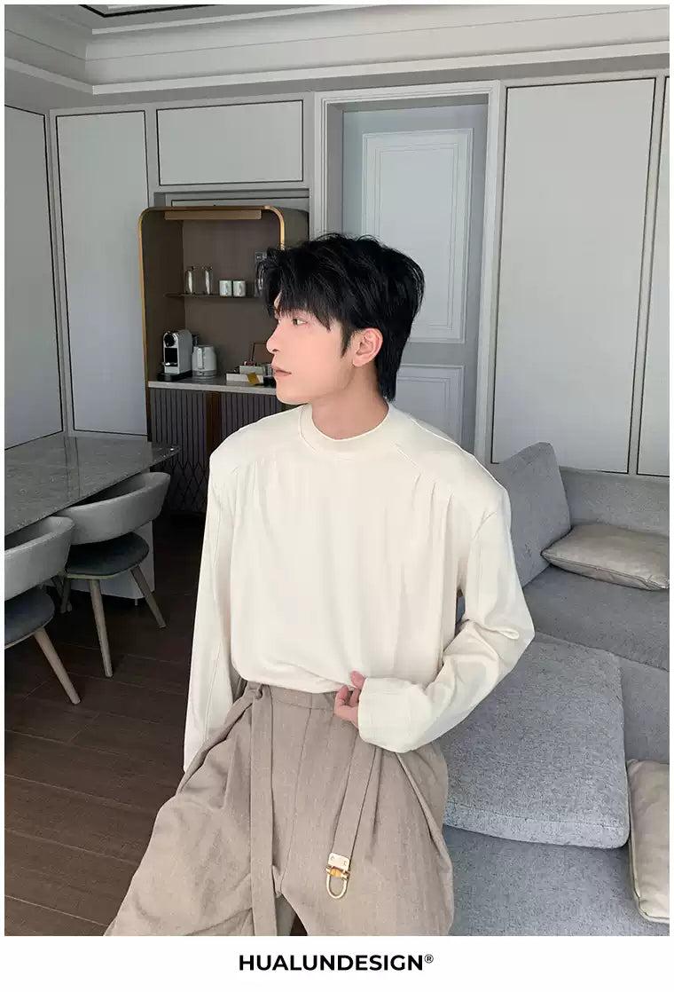 Hua Plain Casual Fit Mockneck-korean-fashion-Mockneck-Hua's Closet-OH Garments