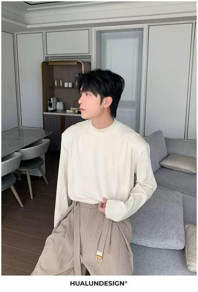 Hua Plain Casual Fit Mockneck-korean-fashion-Mockneck-Hua's Closet-OH Garments