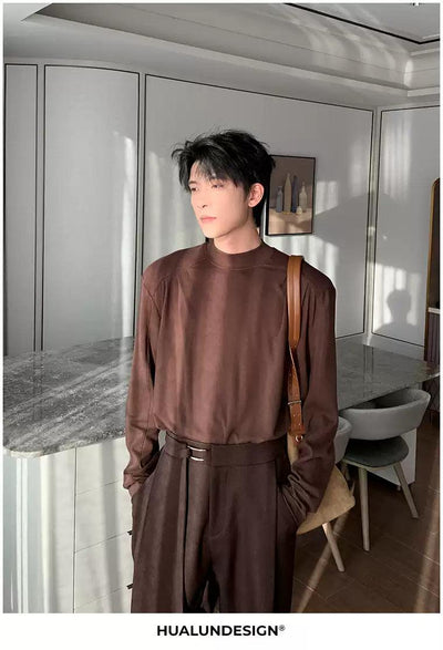 Hua Plain Casual Fit Mockneck-korean-fashion-Mockneck-Hua's Closet-OH Garments