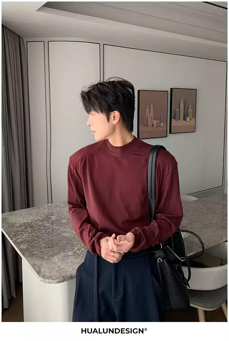 Hua Plain Casual Fit Mockneck-korean-fashion-Mockneck-Hua's Closet-OH Garments