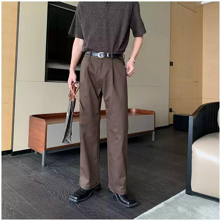 Hua Plain Slant Pocket Tapered Pants-korean-fashion-Pants-Hua's Closet-OH Garments