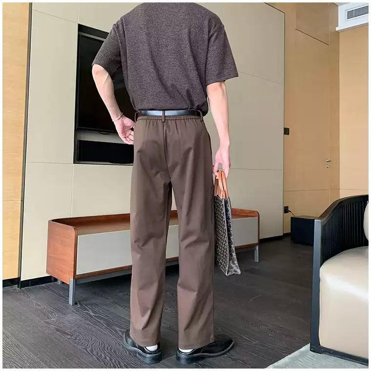 Hua Plain Slant Pocket Tapered Pants-korean-fashion-Pants-Hua's Closet-OH Garments