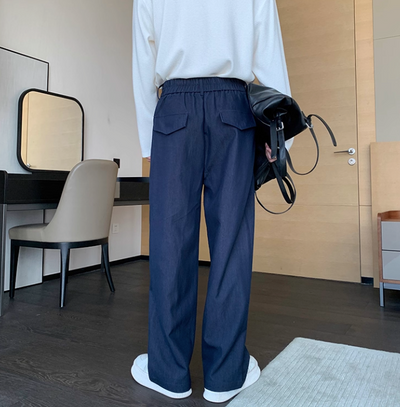 Hua Pleated Elastic Waist Pants-korean-fashion-Pants-Hua's Closet-OH Garments
