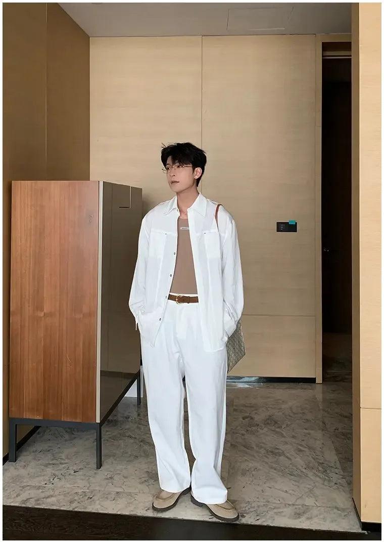 Hua Pleated Elastic Waist Pants-korean-fashion-Pants-Hua's Closet-OH Garments