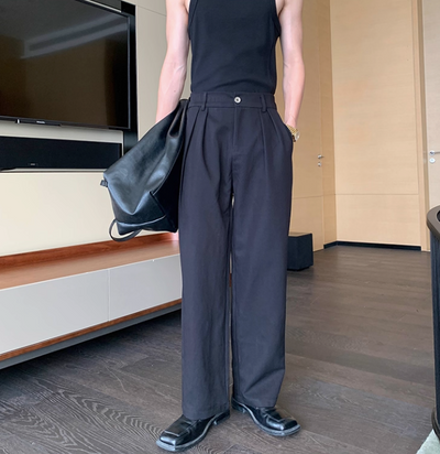 Hua Pleated Elastic Waist Pants-korean-fashion-Pants-Hua's Closet-OH Garments
