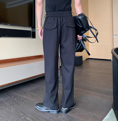 Hua Pleated Elastic Waist Pants-korean-fashion-Pants-Hua's Closet-OH Garments