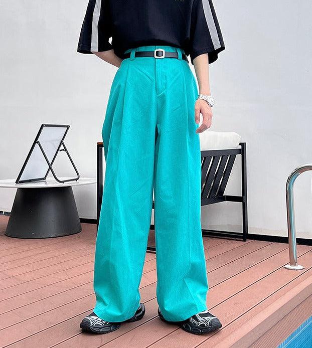 Hua Plicated Colored Pants-korean-fashion-Pants-Hua's Closet-OH Garments