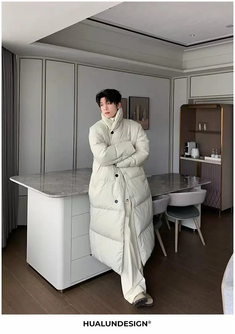 Hua Quilted Buttoned Down Long Coat-korean-fashion-Long Coat-Hua's Closet-OH Garments