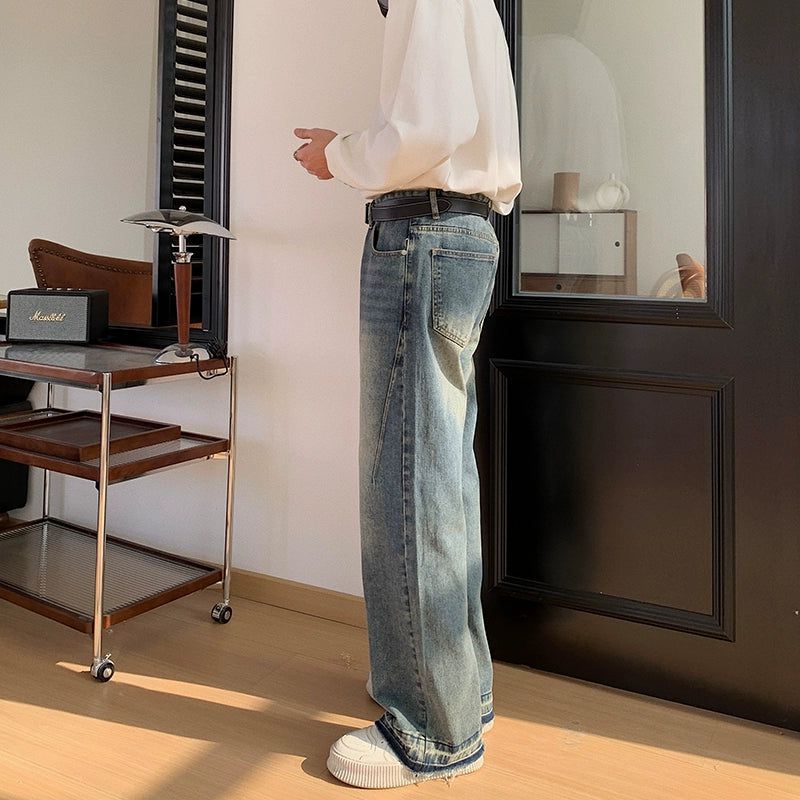 Hua Raw Ends Faded Jeans-korean-fashion-Jeans-Hua's Closet-OH Garments