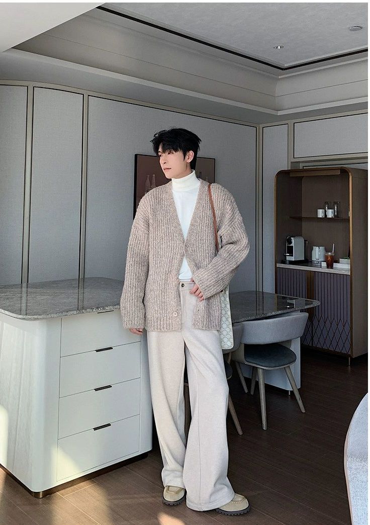 Hua Relaxed Buttoned Knit Cardigan-korean-fashion-Cardigan-Hua's Closet-OH Garments