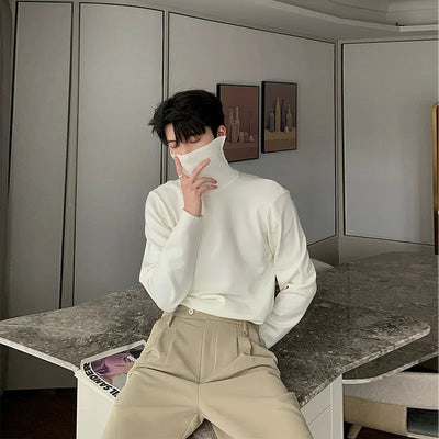 Hua Relaxed Fit Knitted Turtleneck-korean-fashion-Turtleneck-Hua's Closet-OH Garments
