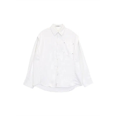 Hua Relaxed Fit Minimal Detail Shirt-korean-fashion-Shirt-Hua's Closet-OH Garments