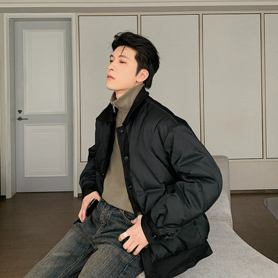 Hua School Style Regular Fit Down Jacket-korean-fashion-Jacket-Hua's Closet-OH Garments